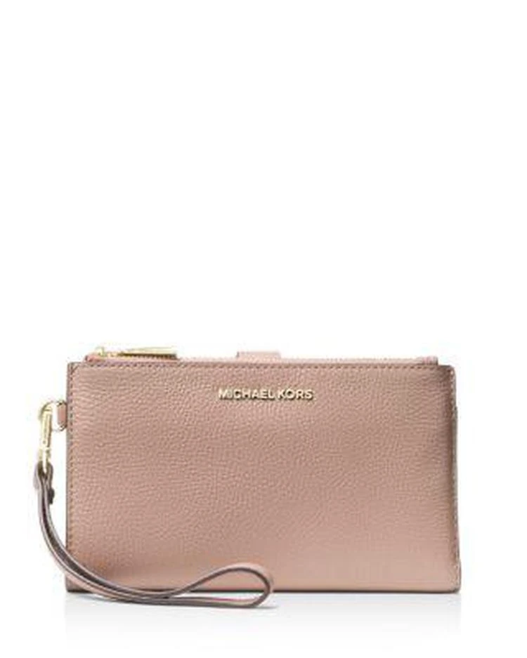 商品Michael Kors|Double Zip Leather Smartphone Wristlet,价格¥619,第1张图片