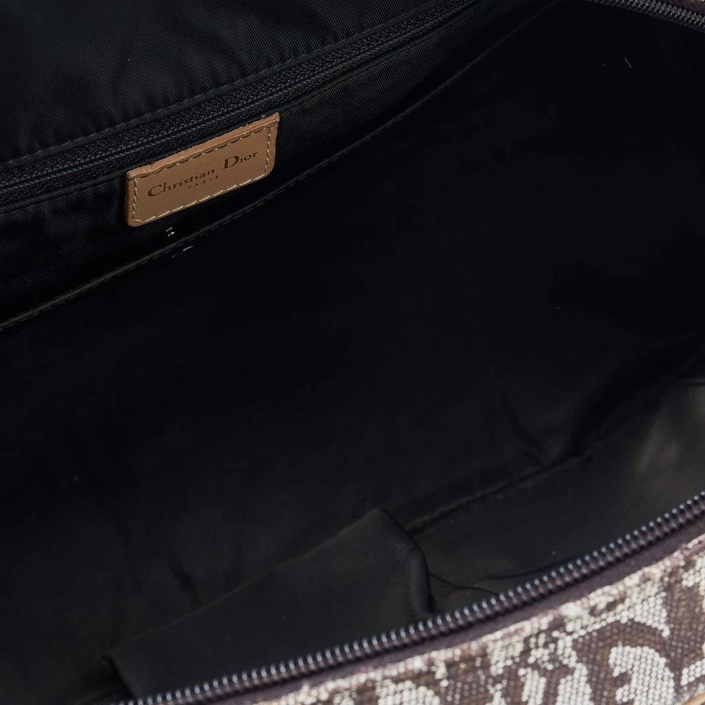 Dior Beige/Brown Canvas And Leather Double Saddle Bowler Bag 商品