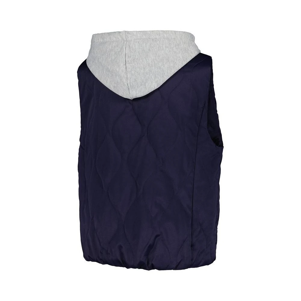 商品Gameday Couture|Women's Navy North Carolina Tar Heels Headliner Full-Snap Hooded Puffer Vest,价格¥485,第4张图片详细描述