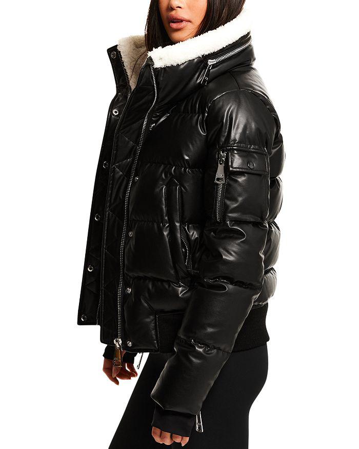 Allegra Faux Leather Puffer Coat商品第4张图片规格展示