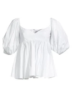 商品CAROLINE CONSTAS|Leigh Puff-Sleeve Top,价格¥833,第3张图片详细描述