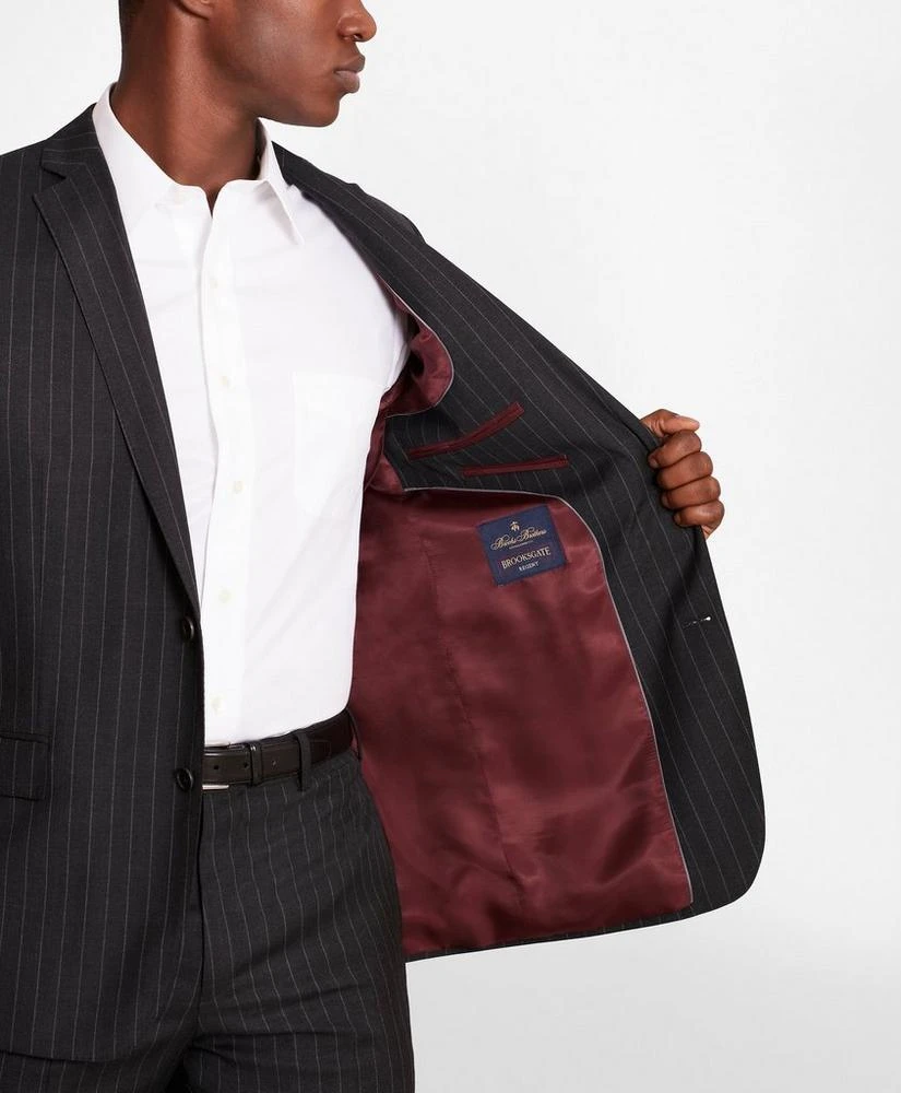 商品Brooks Brothers|Brooks Brothers Regent-Fit Striped Wool Twill Suit Jacket,价格¥1197,第5张图片详细描述