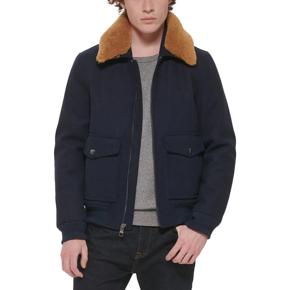 商品Tommy Hilfiger|Men's Faux-Fur-Collar Bomber Jacket,价格¥1213,第1张图片