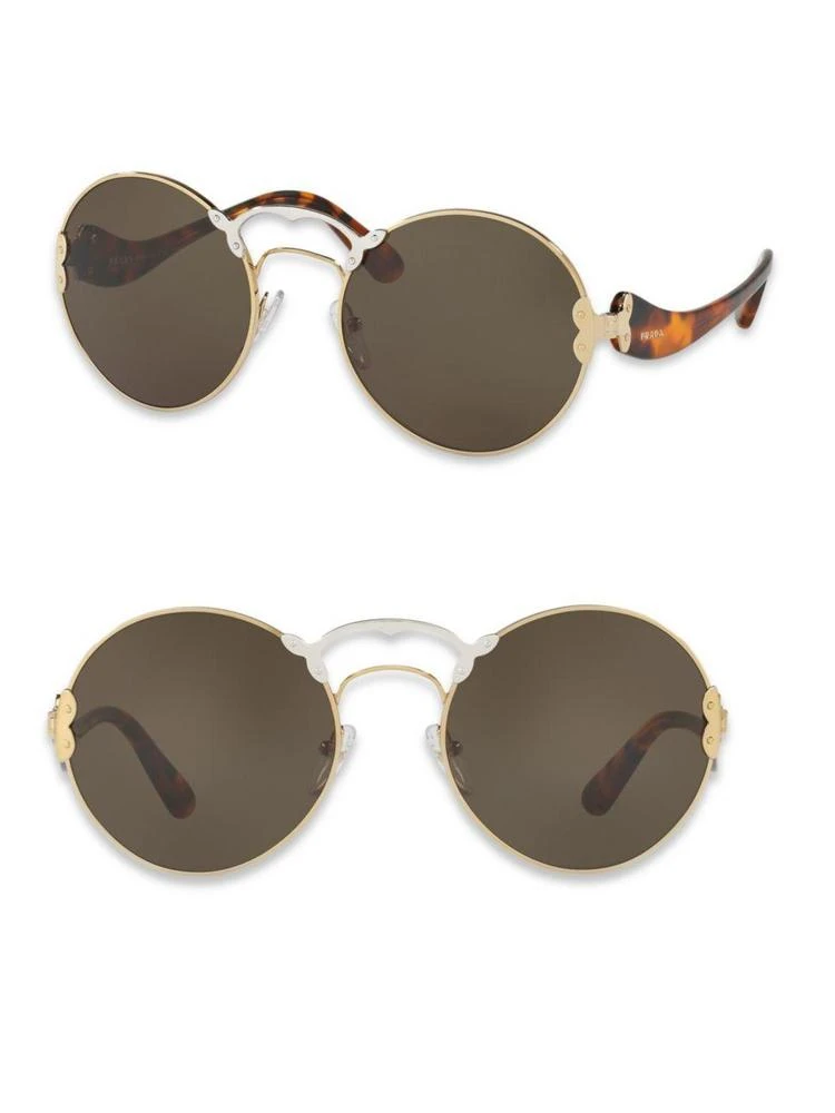 商品Prada|57MM Round Two-Tone Sunglasses,价格¥1171,第1张图片