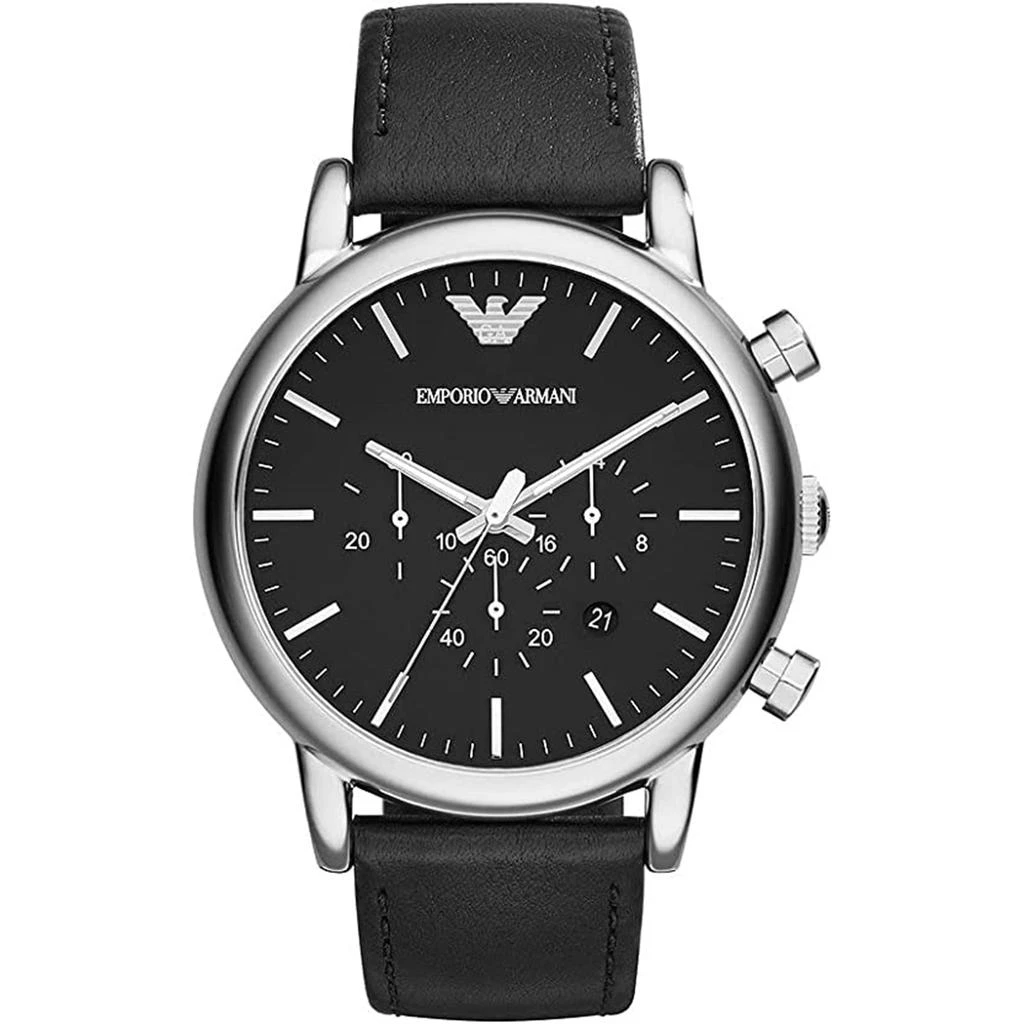 商品Armani|Armani Men's Black dial Watch,价格¥1185,第1张图片