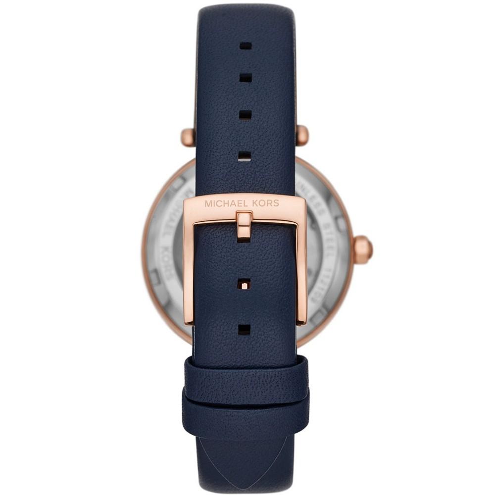 Women's Parker Navy Leather Strap Watch, 33mm商品第2张图片规格展示