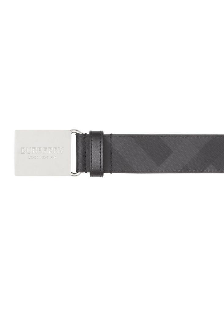 商品Burberry|Plaque buckle london check and leather belt,价格¥1923,第4张图片详细描述