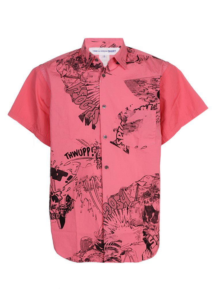 Comme des Garçons Shirt Short Sleeved Buttoned Shirt商品第1张图片规格展示