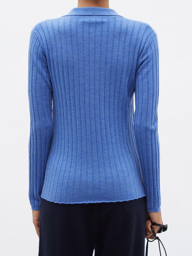 Faya rib-knitted cashmere polo sweater商品第5张图片规格展示