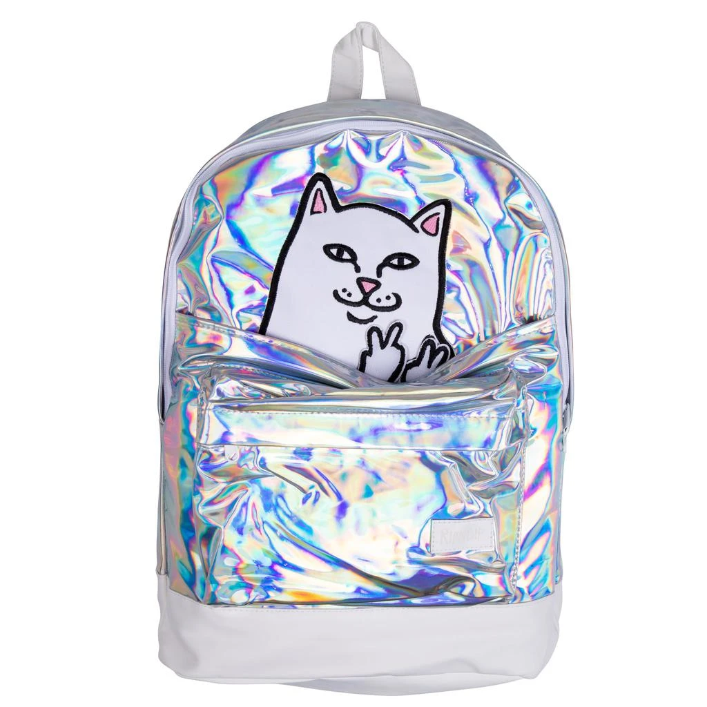 商品RIPNDIP|Lord Nermal Velcro Backpack (Iridescent),价格¥305,第2张图片详细描述