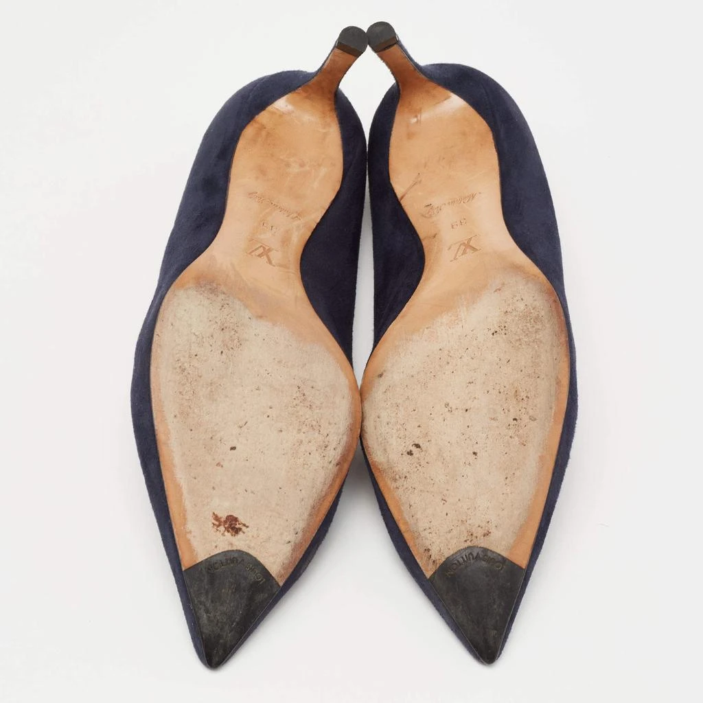 Louis Vuitton Navy Blue Suede Pointed Toe Pumps Size 39 商品