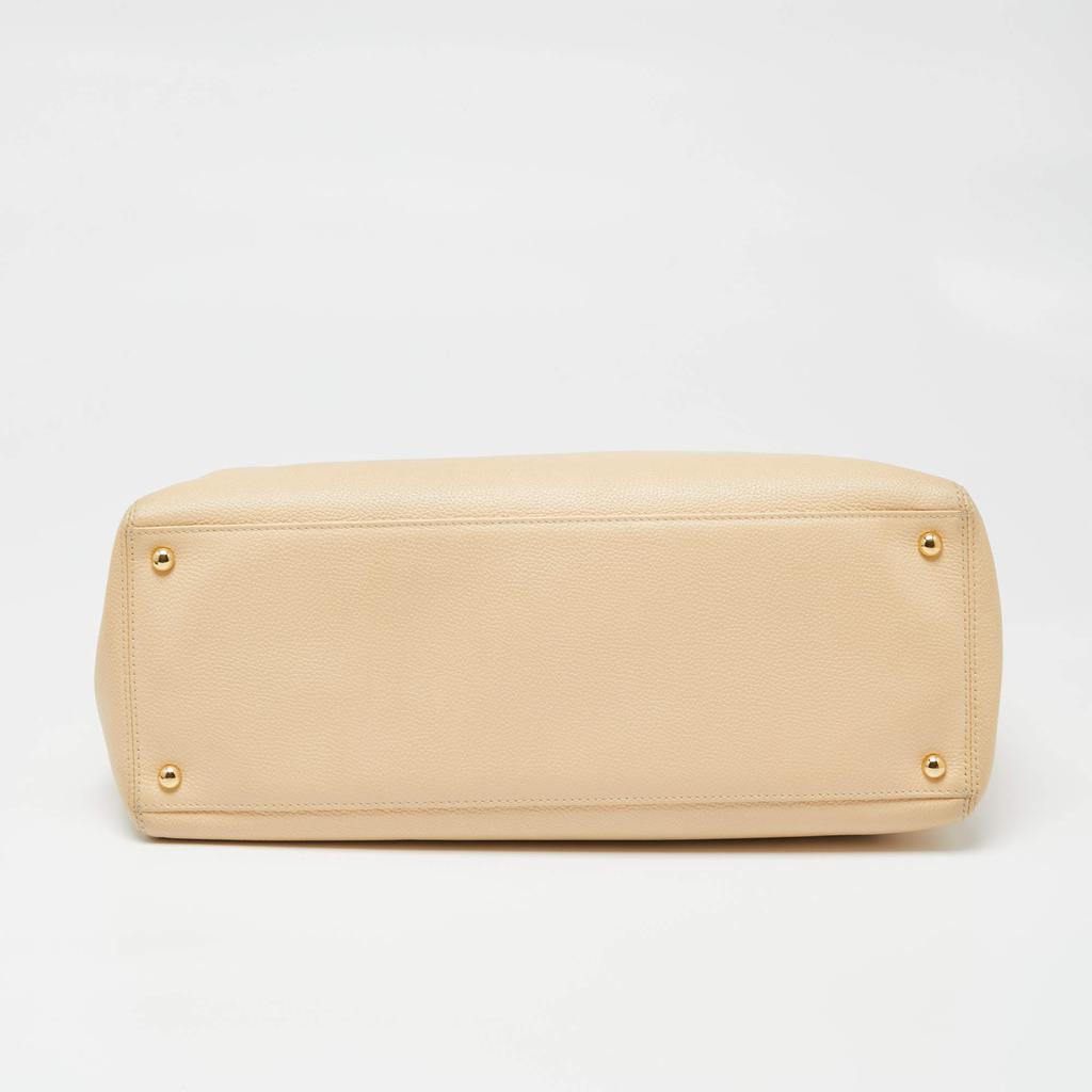 Chanel Cream Leather Cerf Shopper Tote商品第7张图片规格展示