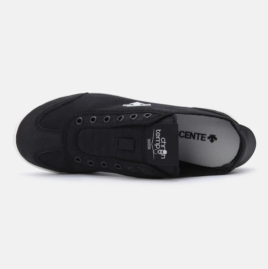 【享贝家】ZY-（预售款）迪桑特 夏季一脚蹬帆布鞋 运动休闲鞋 男女同款 SO323LSN73-BLK0 商品