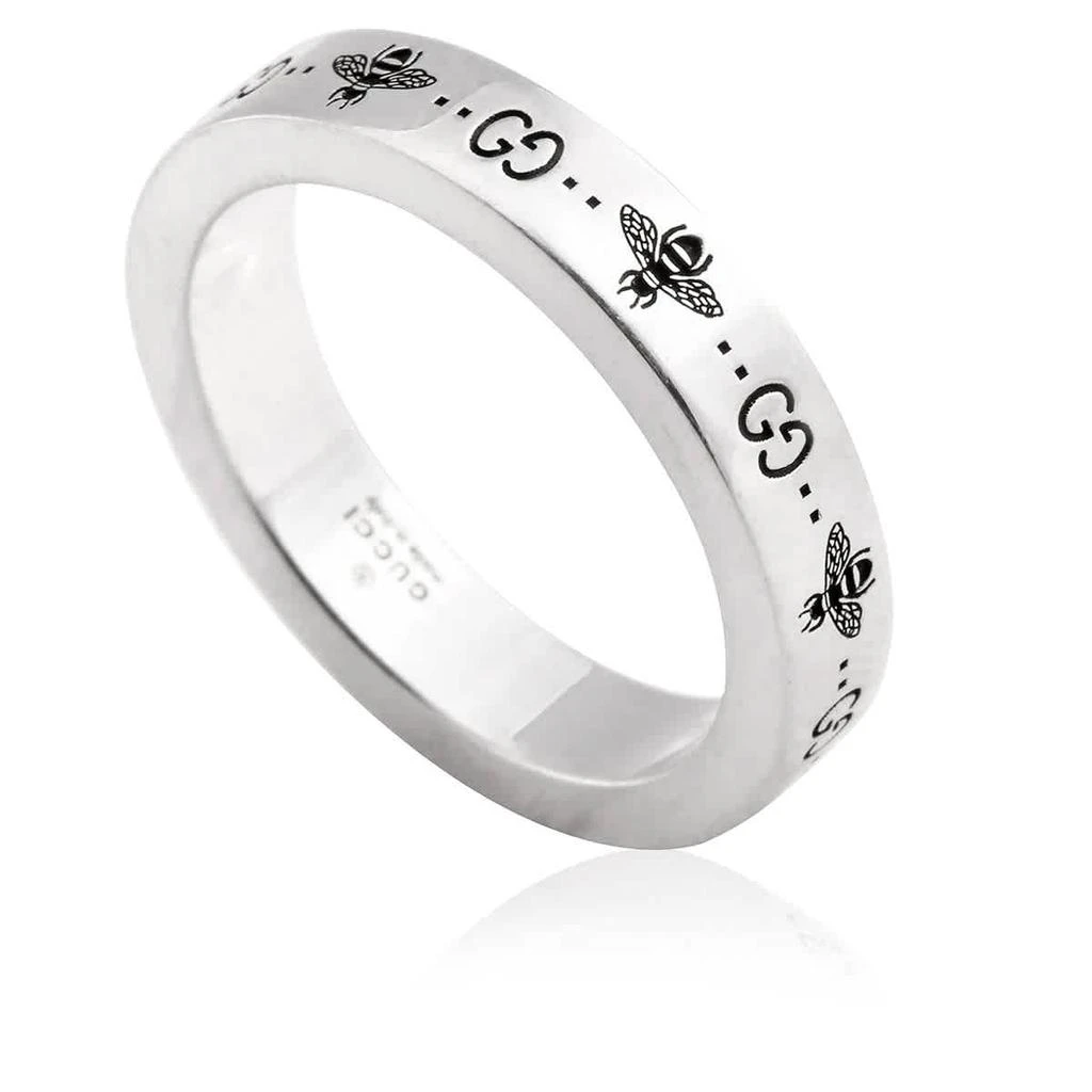 商品Gucci|Sterling Silver Signature GG Bee Motif Ring,价格¥2066,第2张图片详细描述