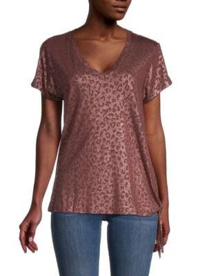 商品Democracy|Side Tie V Neck Top,价格¥60,第1张图片