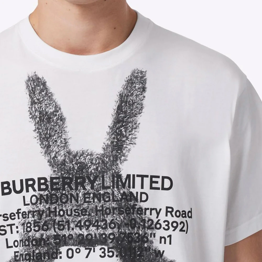 BURBERRY 白色男士T恤 8049565 商品