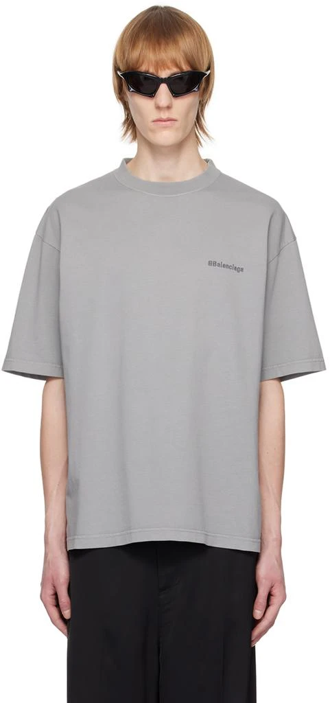商品Balenciaga|Gray BB Corp T-Shirt,价格¥4507,第1张图片