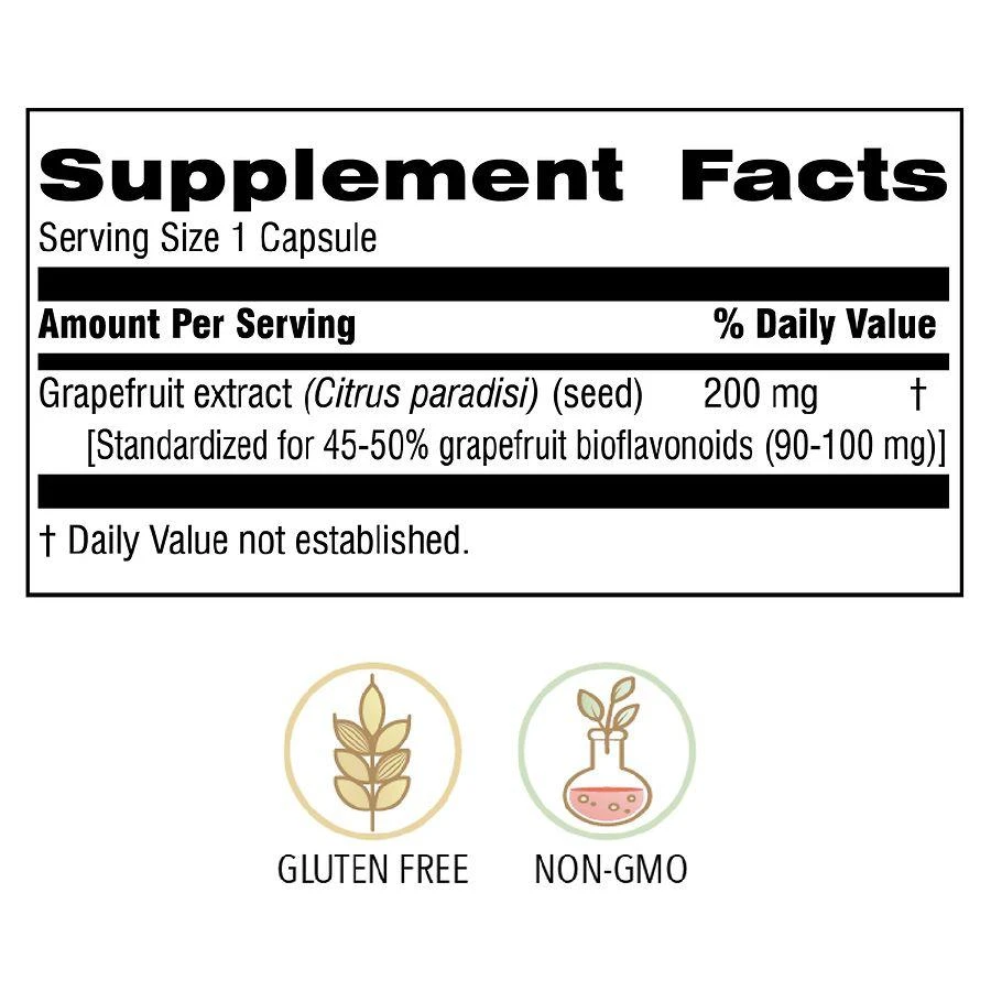 商品Botanic Choice|Grapefruit Seed Extract 200mg,价格¥84,第3张图片详细描述