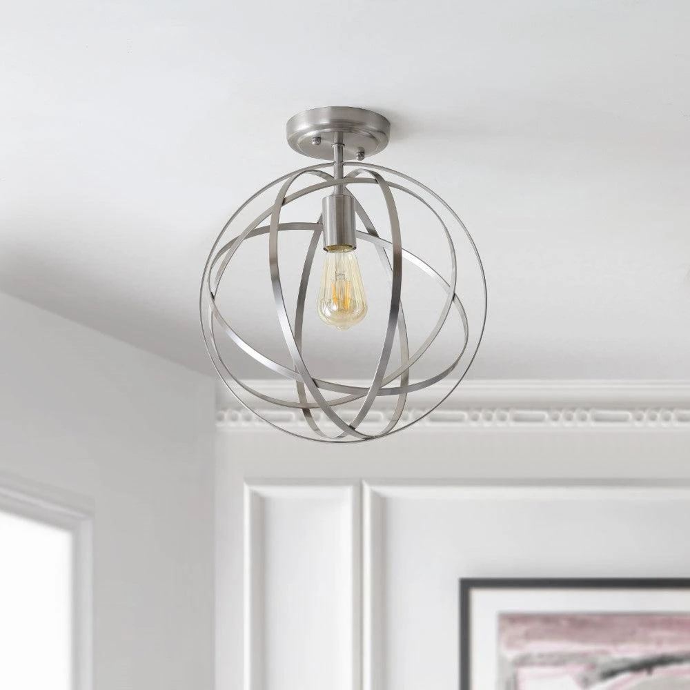 商品JONATHAN Y|Alma 13" Metal LED Flush Mount,价格¥697,第3张图片详细描述