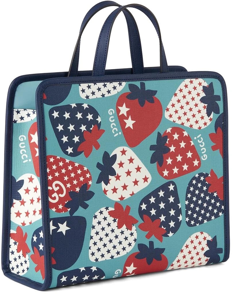 商品Gucci|Kids Blue Strawberry Star Tote,价格¥6736,第2张图片详细描述