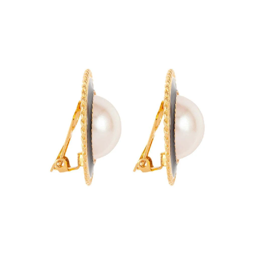 商品Susan Caplan Vintage|1990s vintage faux pearl oversized clip-on earrings,价格¥587,第2张图片详细描述