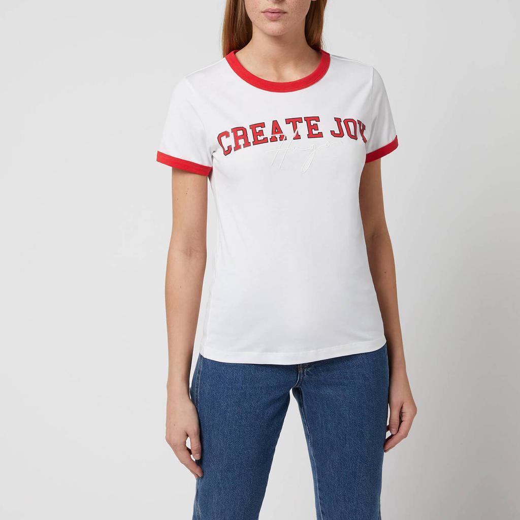 商品Hugo Boss|HUGO Women's Denisse T-Shirt - White,价格¥125,第1张图片