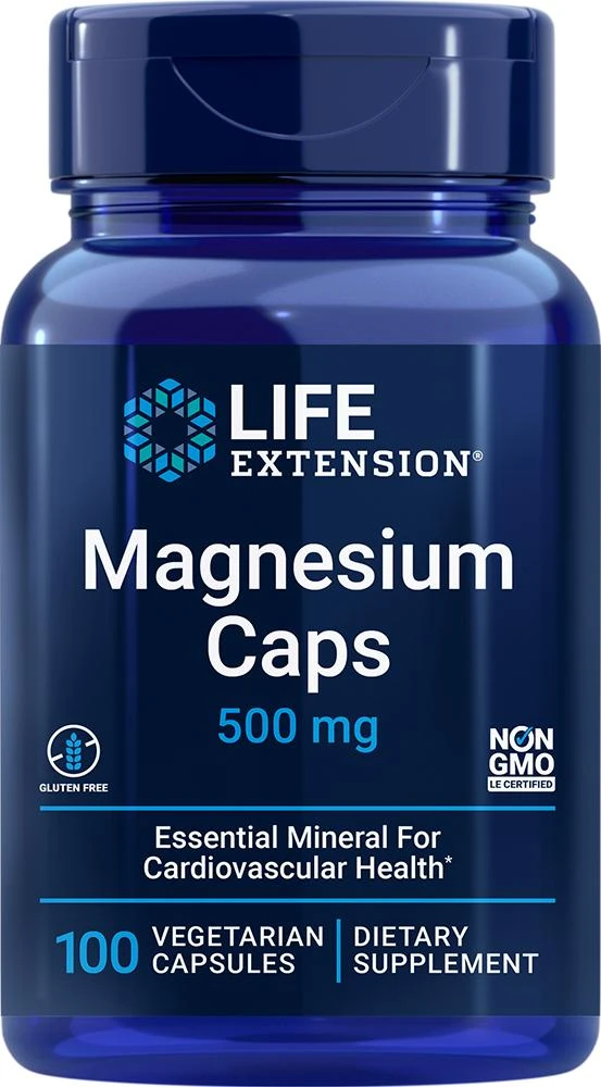 商品Life Extension|Life Extension Magnesium, 100 - 500 mg (500 mg, 100 capsules, Vegetarian),价格¥66,第1张图片