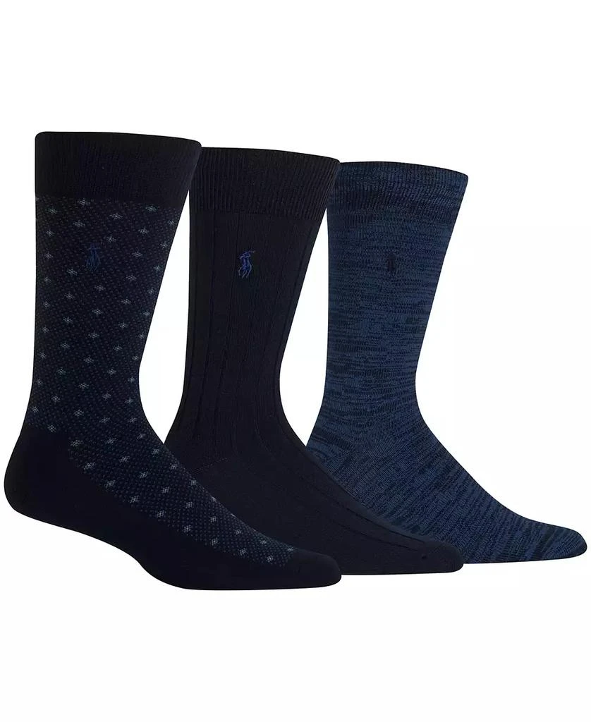 商品Ralph Lauren|Men's Diamond Dot Dress Socks, 3 Pack,价格¥200,第1张图片