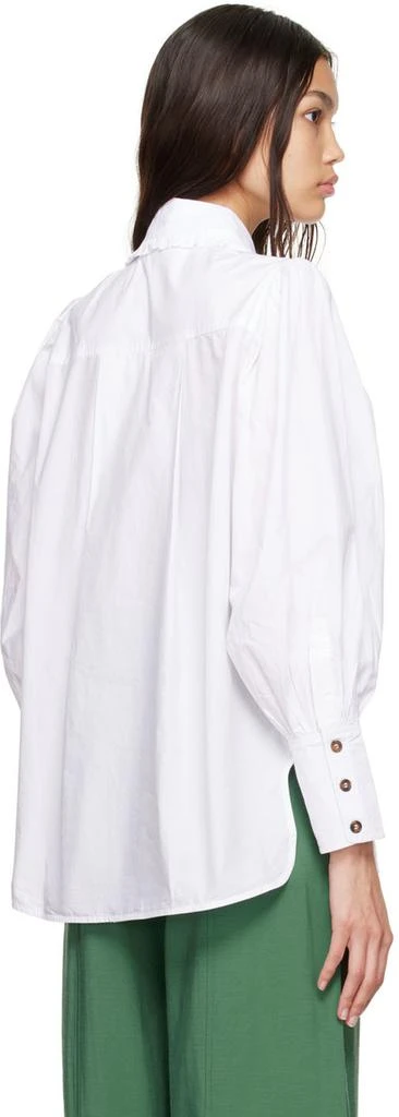 商品Ganni|White Organic Cotton Shirt,价格¥312,第3张图片详细描述