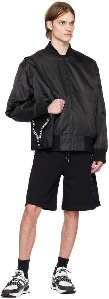 商品Versace|Black Bonded Pouch,价格¥1141,第4张图片详细描述
