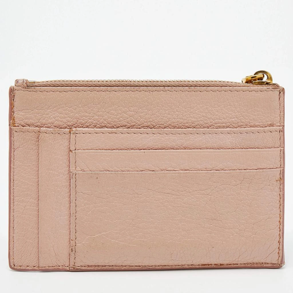 商品[二手商品] Miu Miu|Miu Miu Beige Leather Zip Card Holder,价格¥822,第4张图片详细描述