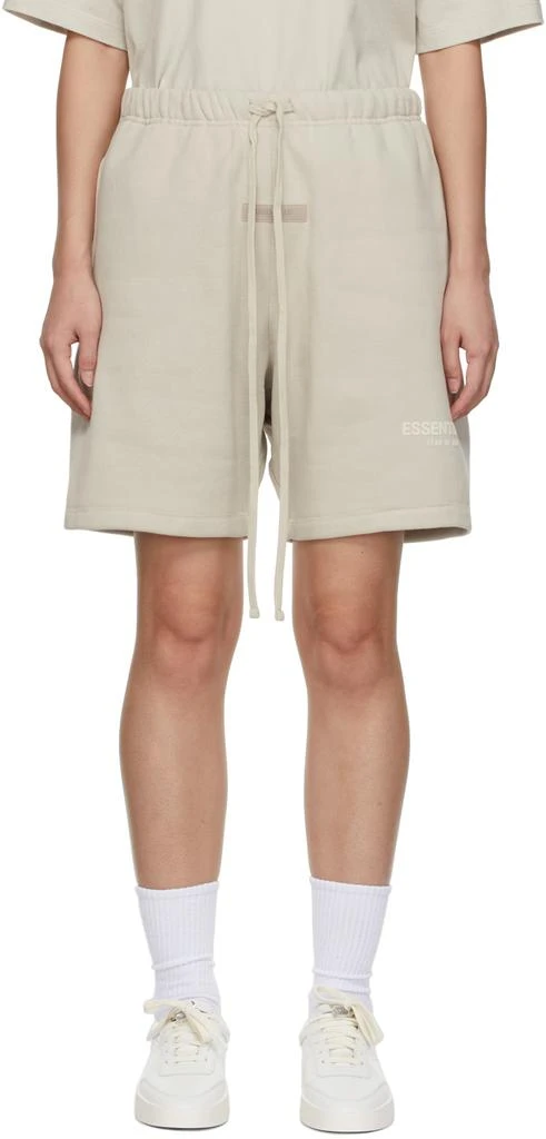 商品Essentials|Beige Fleece Shorts,价格¥358,第1张图片