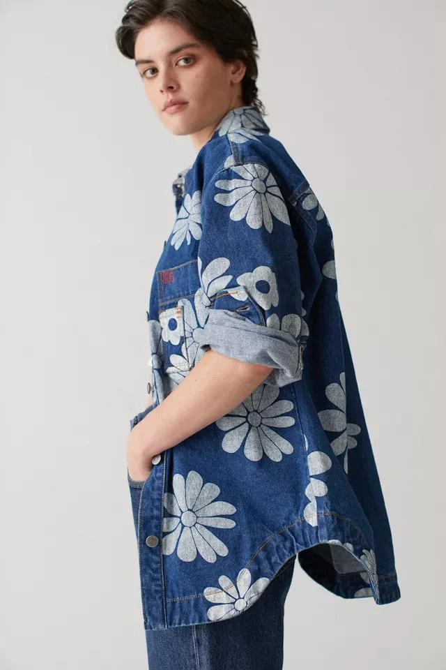 商品BDG|BDG Elissa Denim Printed Shirt Jacket,价格¥524,第5张图片详细描述