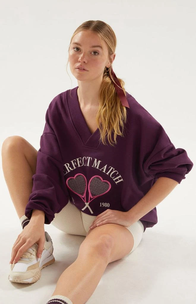 商品PacSun|Valentine V-Neck Sweatshirt,价格¥348,第2张图片详细描述