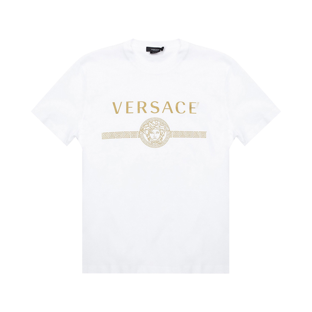 商品Versace|VERSACE 男士白色棉质T恤 A87573-A228806-A2088,价格¥1693,第1张图片