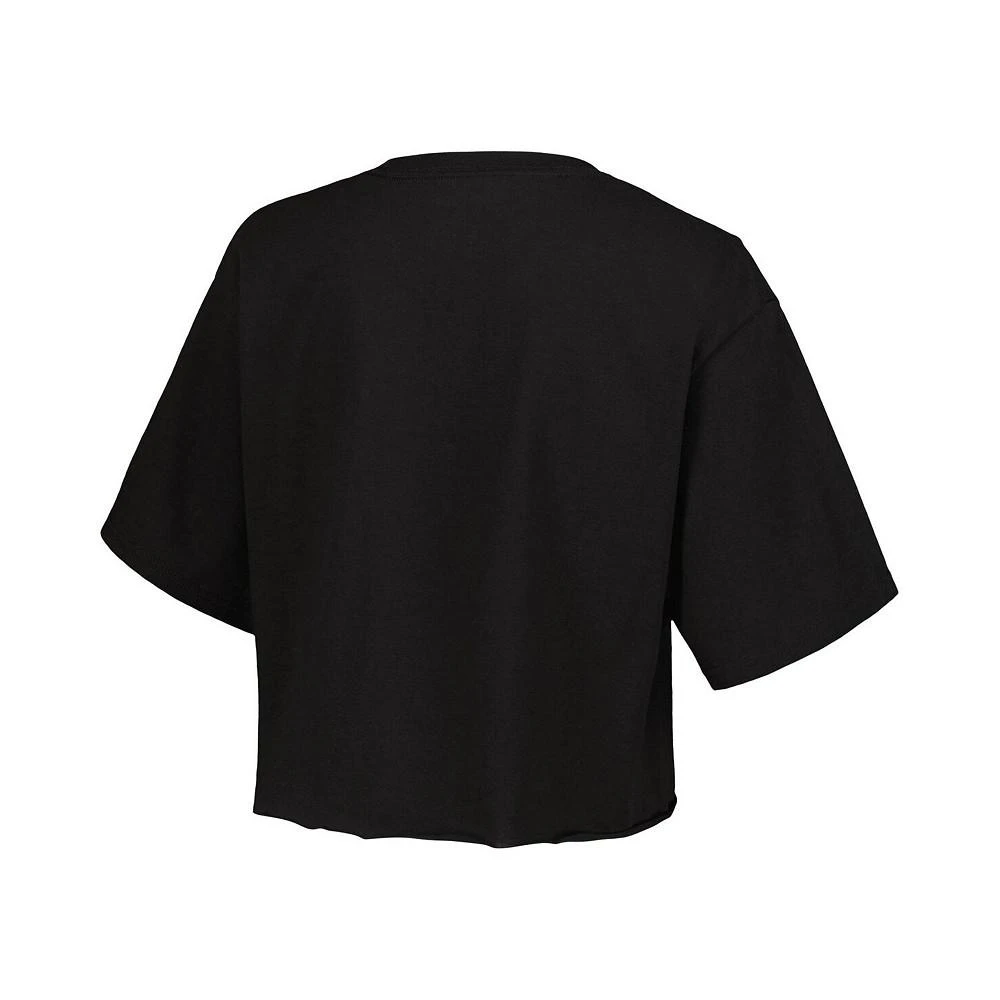 商品CHAMPION|Women's Heather Charcoal Ohio State Buckeyes Boyfriend Cropped T-shirt,价格¥222,第3张图片详细描述