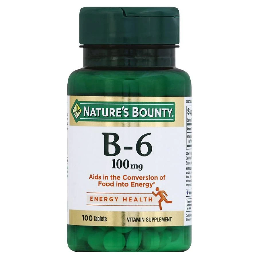 商品Nature's Bounty|维生素 B-6 100 mg,价格¥75,第1张图片