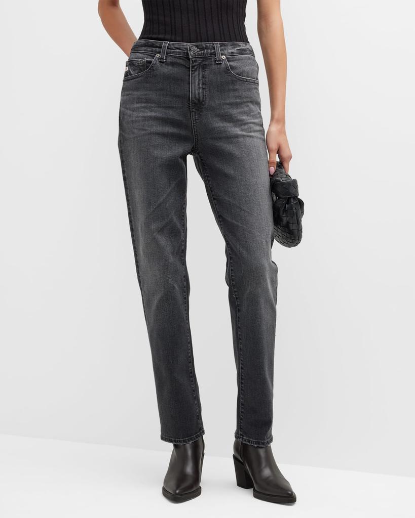 商品AG Jeans|Saige High-Rise Straight Ankle Jeans,价格¥1656,第1张图片