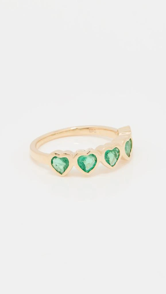 商品Effy|EF Collection 14k 黄金多色绿宝石心形戒指,价格¥14676,第2张图片详细描述