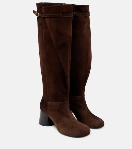 商品Khaite|Admiral suede knee-high boots,价格¥10175,第1张图片