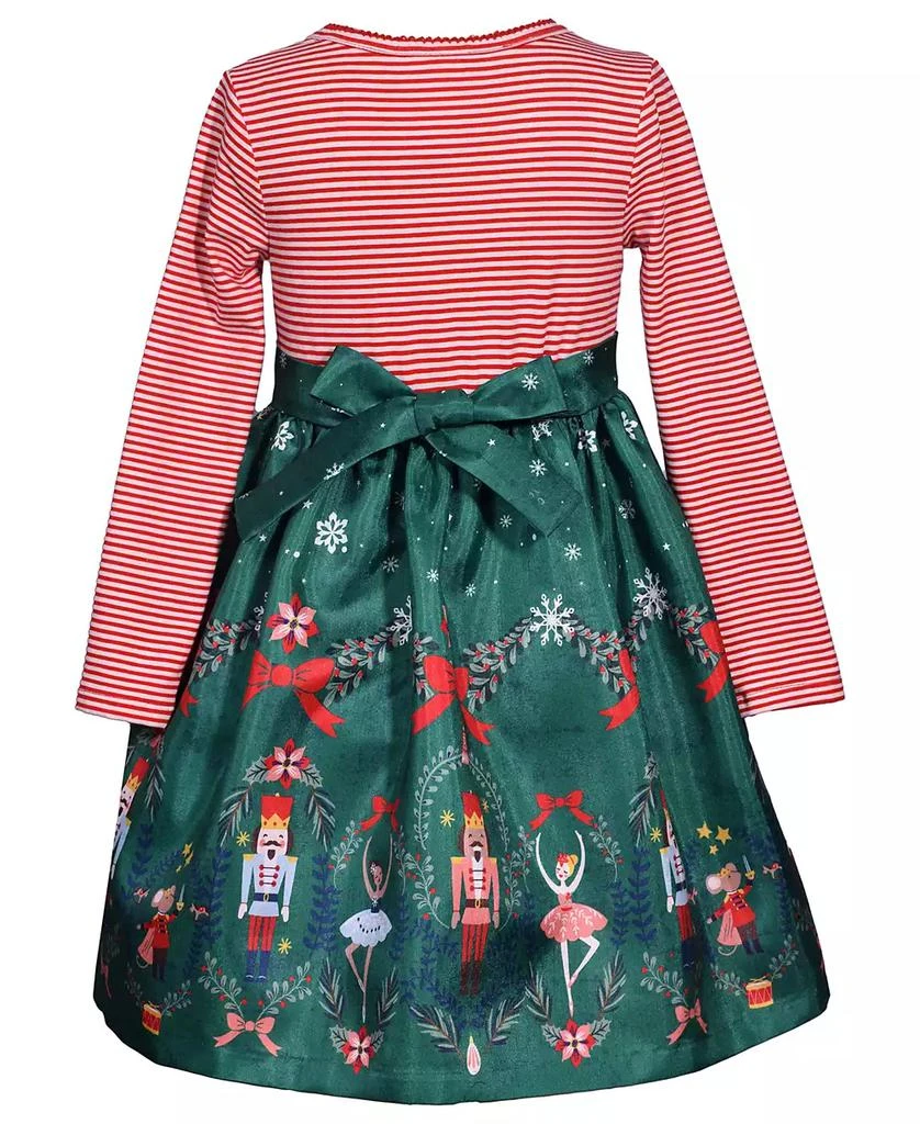 商品Bonnie Jean|Little Girls Striped Knit to Shantung Dress,价格¥278,第2张图片详细描述