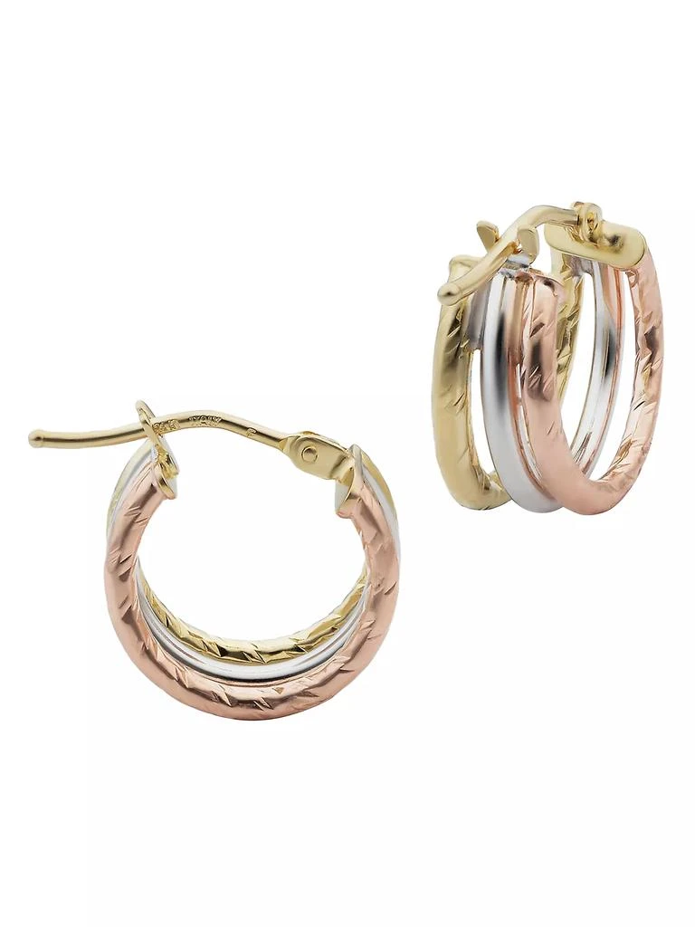 商品Oradina|14K Yellow Gold Unity Mini Hoops,价格¥1788,第1张图片