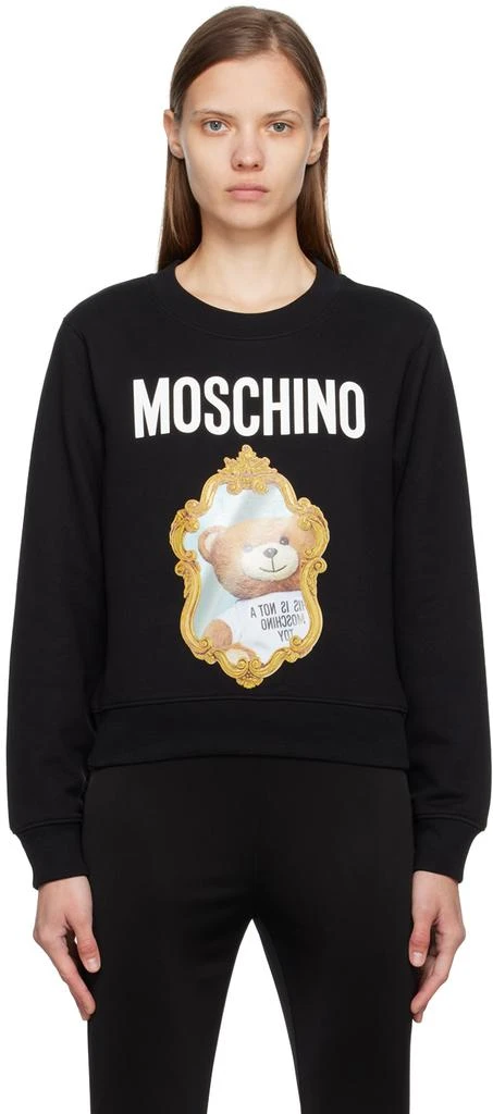 商品Moschino|Black Print Sweatshirt,价格¥2305,第1张图片