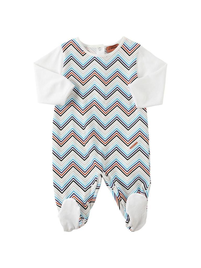 Printed Organic Cotton Romper, Hat & Bib商品第1张图片规格展示
