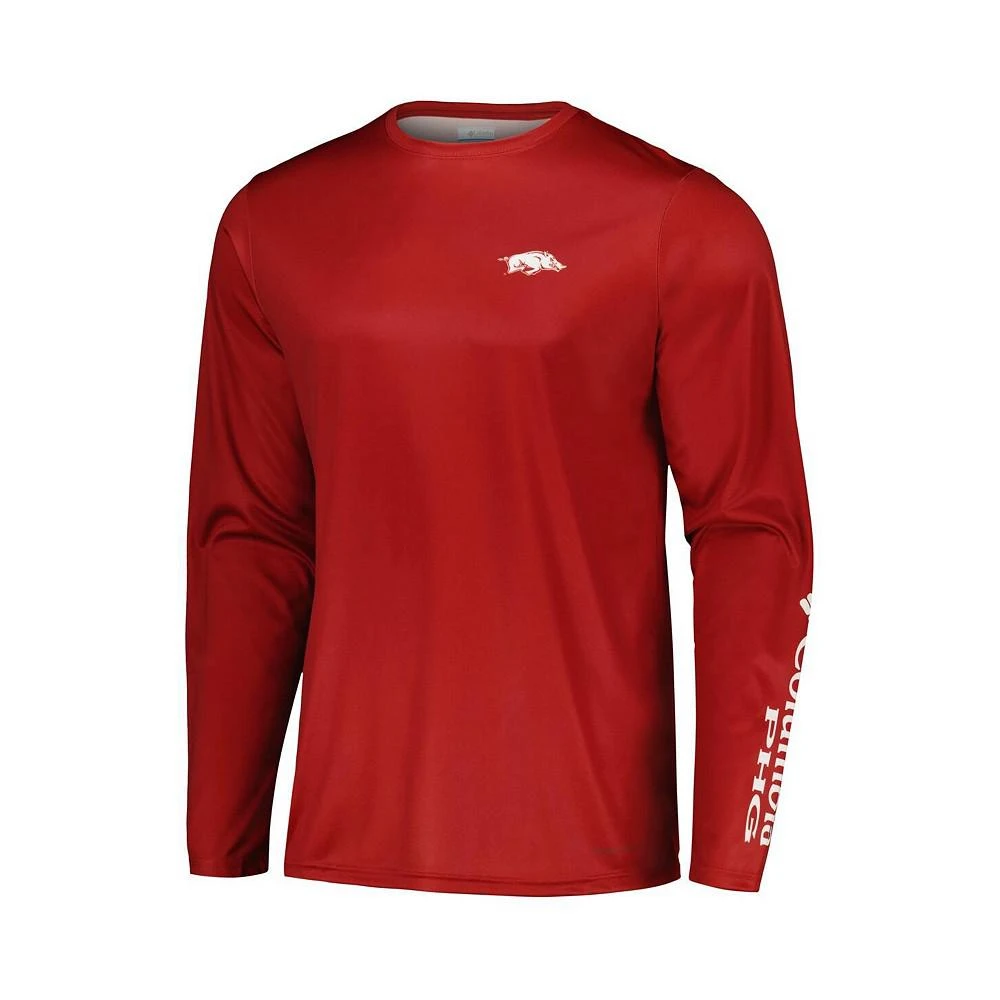 商品Columbia|Men's Cardinal Arkansas Razorbacks Terminal Shot Omni-Shade Omni-Wick Long Sleeve T-shirt,价格¥369,第2张图片详细描述