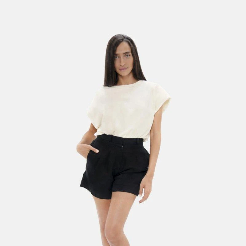 商品1 People|Muscat  Bold Shoulder Tee Powder,价格¥340,第1张图片
