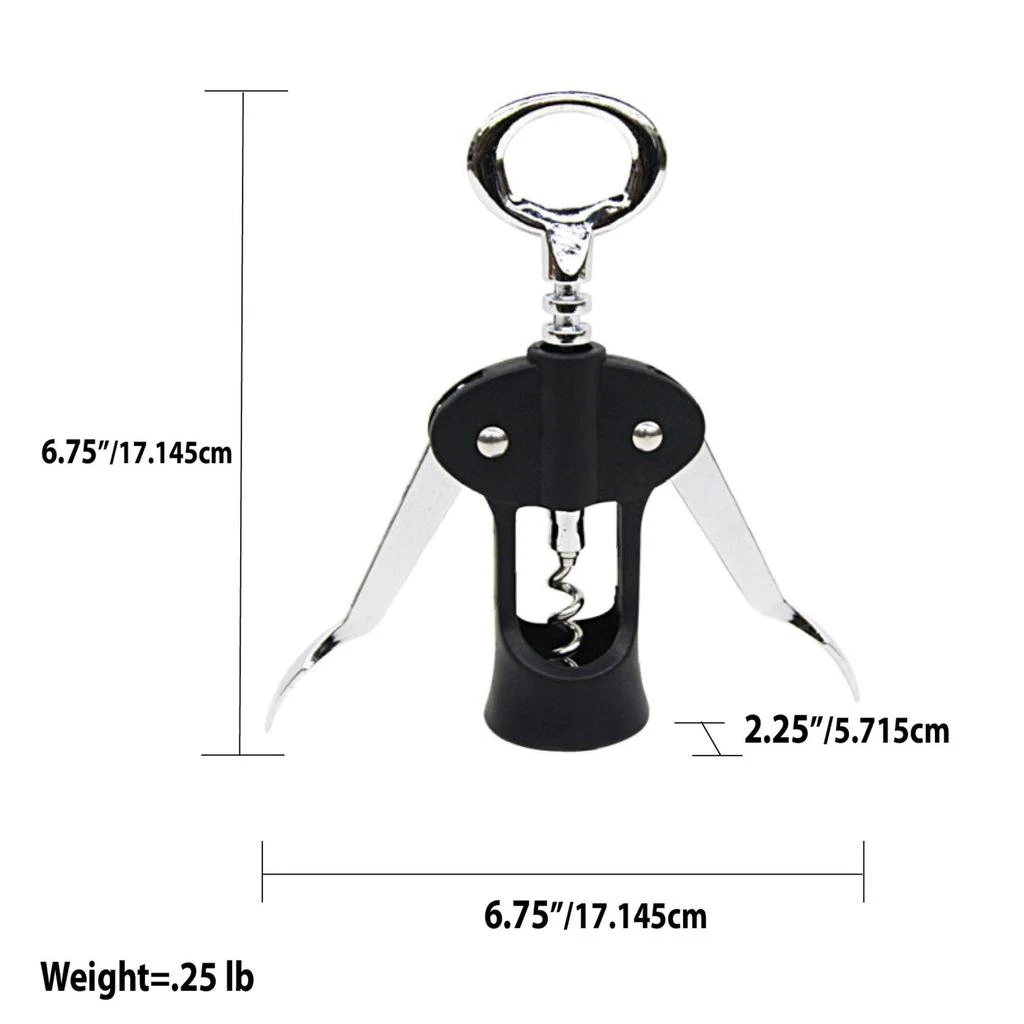 商品Home Basics|Home Basics Winged Stainless Steel Cork Screw Wine Opener,价格¥115,第2张图片详细描述