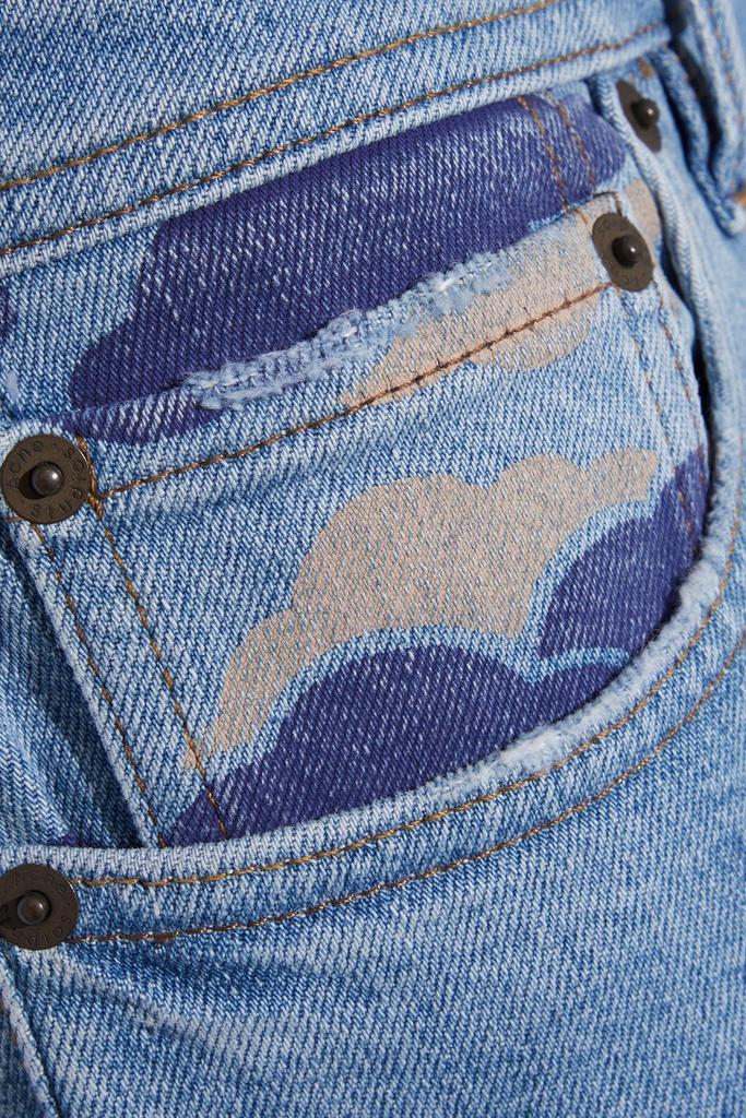 South printed high-rise straight-leg jeans商品第4张图片规格展示
