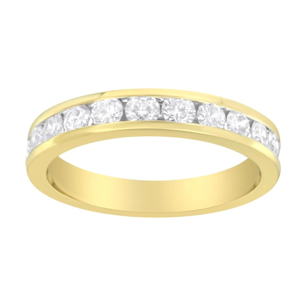 商品Haus of Brilliance|IGI Certified 18K Yellow Gold 1.0 Cttw Channel Set Round-Cut Diamond 11 Stone Anniversary/Wedding Band Ring,价格¥18702,第2张图片详细描述