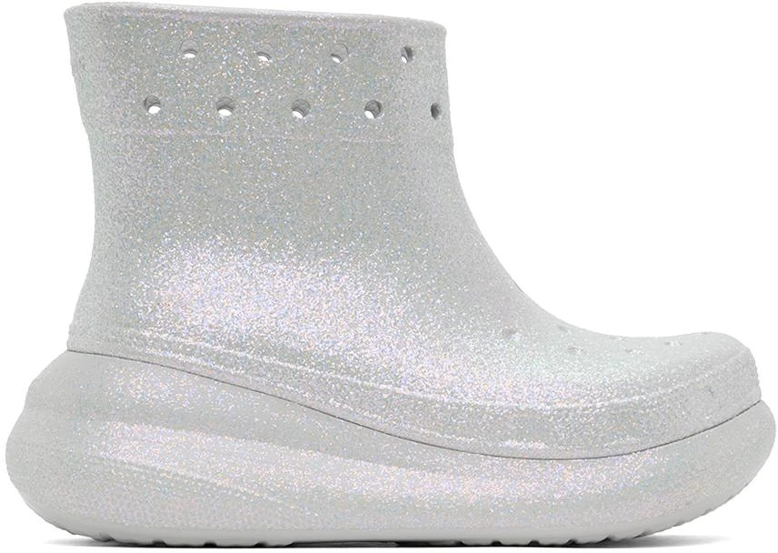 商品Crocs|White Crush Glitter Boots,价格¥451,第1张图片